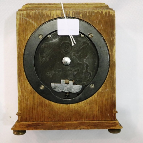 419 - Elliott wooden cased mantel clock, H: 12 cm. Not working at lotting. P&P Group 2 (£18+VAT for the fi... 