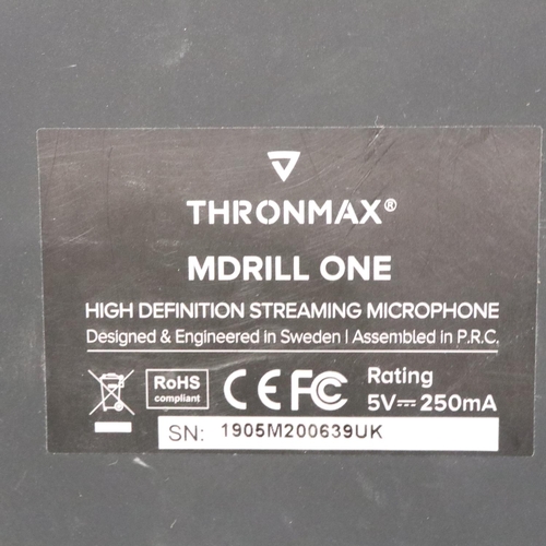 439 - Thronmax MDRILL ONE high definition streaming microphone, serial number 1905M200639UK. P&P Group 1 (... 