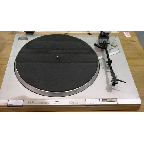 443 - Akai model AP-D210 direct drive turntable. P&P Group 3 (£25+VAT for the first lot and £5+VAT for sub... 