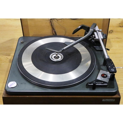 446 - Garrard 60 Mk2 automatic turntable with Audio Technica magnetic cartridge and original cover. Not av... 