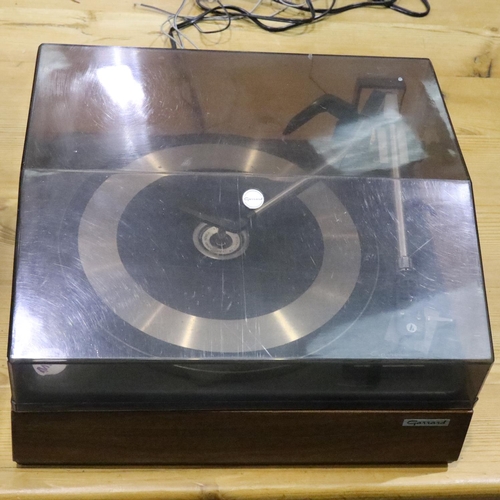 446 - Garrard 60 Mk2 automatic turntable with Audio Technica magnetic cartridge and original cover. Not av... 