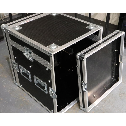 456 - Rack mounting 19 inch flight case, missing front cover. Not available for in-house P&P