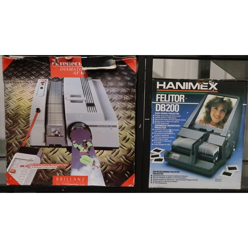 457 - New old stock Reflecta AF1R slide projector and Hanimex B200 slide viewer, projector boxed. P&P Grou... 