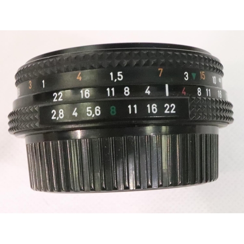 476 - Carl Zeiss Tessar 2.8/45 TX with Yashica mount. Some dust to edges, no fungus visible. P&P Group 2 (... 