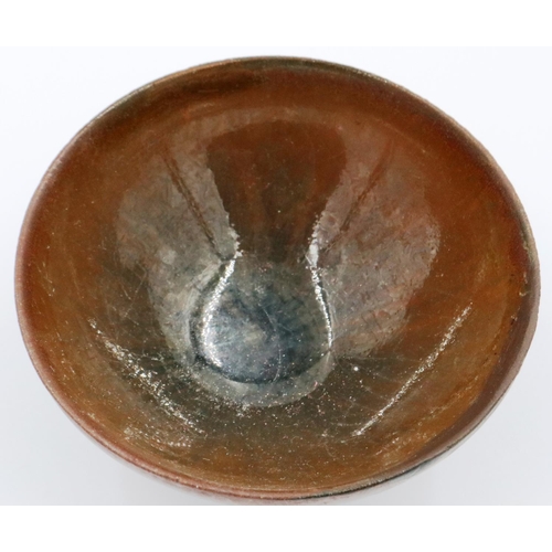 3061 - A Song Dynasty glazed bowl, asymmetric finish to glaze on foot and period restoration to rim, D: 10 ... 