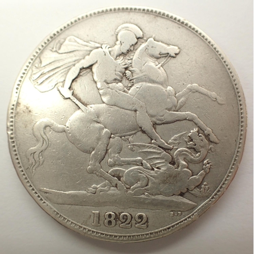 3037 - 1822 silver crown of George IV. P&P Group 0 (£5+VAT for the first lot and £1+VAT for subsequent lots... 