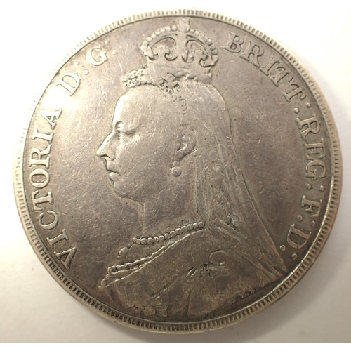 3062 - 1890 Queen Victoria silver crown. P&P Group 0 (£5+VAT for the first lot and £1+VAT for subsequent lo... 