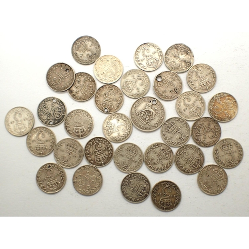 3086 - Pre 1920 UK silver coins, combined 44g. P&P Group 0 (£5+VAT for the first lot and £1+VAT for subsequ... 