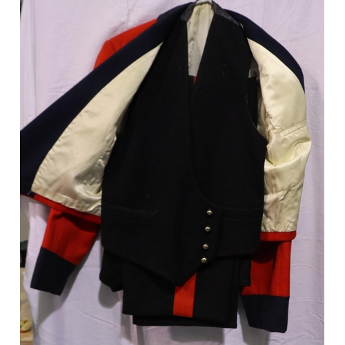 2038 - Coldstream guards mess jacket, waistcoat and trousers, badged to the rank of Sergeant, approximate s... 