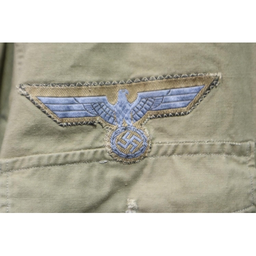 2045 - WWII German Afrika Korps shirt, size 4. P&P Group 2 (£18+VAT for the first lot and £3+VAT for subseq... 