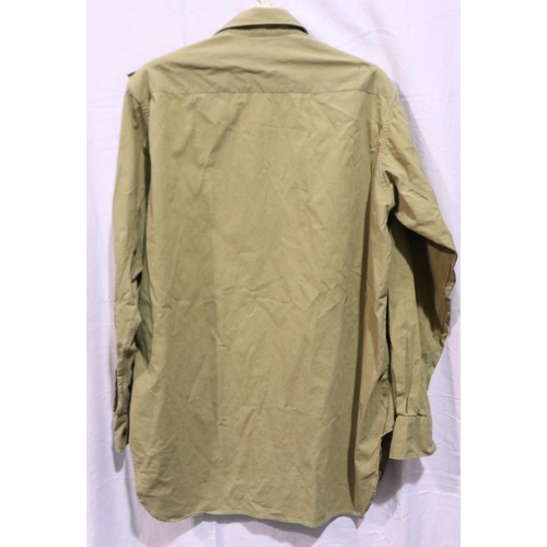 2045 - WWII German Afrika Korps shirt, size 4. P&P Group 2 (£18+VAT for the first lot and £3+VAT for subseq... 