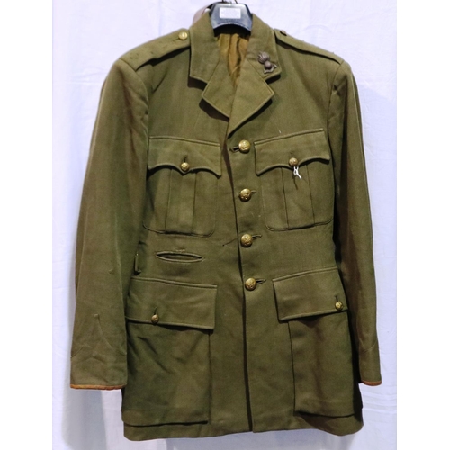 2046 - Royal Artillery WWI enlisted mans tunic with leather Sam Browne and sword hanger. P&P Group 2 (£18+V... 