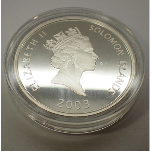 3117 - 2003 Solomon Islands AN-225 Mriya silver proof coin, 28g. P&P Group 0 (£5+VAT for the first lot and ... 