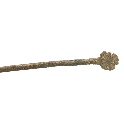 102 - 4th century Roman bronze medical spatula, L: 110 mm. P&P Group 0 (£5+VAT for the first lot and £1+VA... 