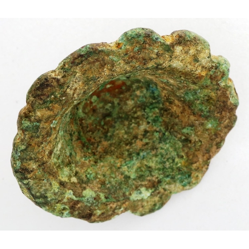 121 - 4th Roman bronze buckler shield boss. P&P Group 0 (£5+VAT for the first lot and £1+VAT for subsequen... 