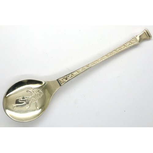 146 - Hallmarked silver Peter Jackson spoon, boxed, 29g. P&P Group 1 (£14+VAT for the first lot and £1+VAT... 