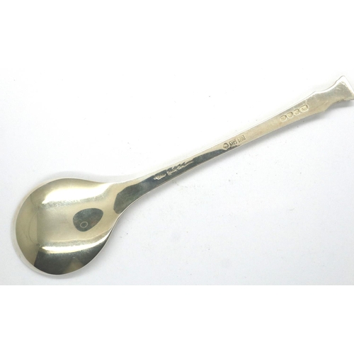 146 - Hallmarked silver Peter Jackson spoon, boxed, 29g. P&P Group 1 (£14+VAT for the first lot and £1+VAT... 