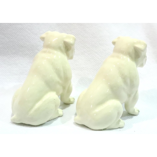 196 - Pair of miniature Beswick bulldogs, H: 70 mm. No chips, cracks or visible restoration. P&P Group 1 (... 