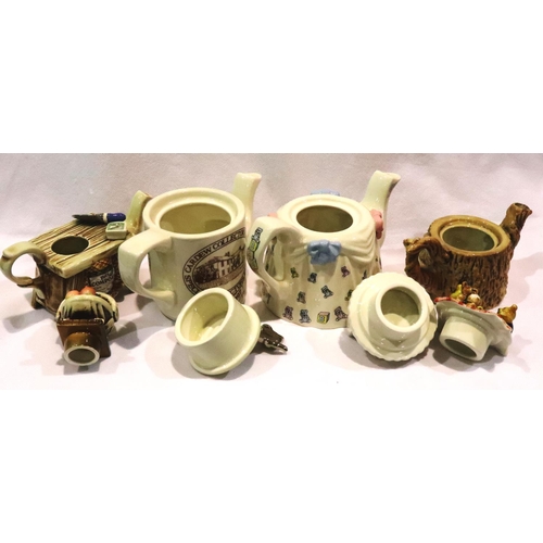 200 - Four small Paul Cardew teapots, largest H: 13 cm. No chips, cracks or visible restoration. P&P Group... 