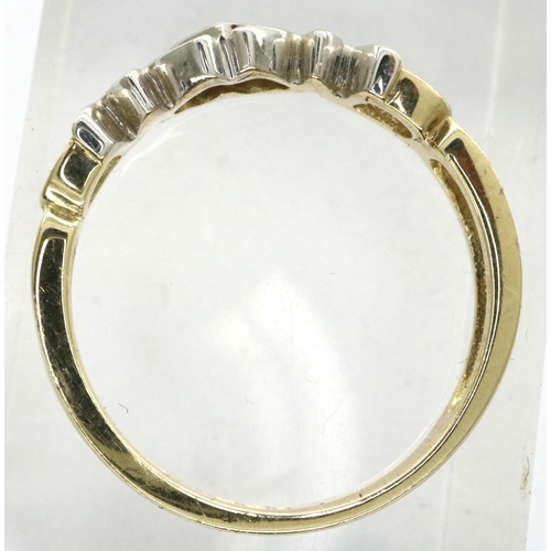 28 - 9ct gold stone set MUM ring, size J, 1.8g. P&P Group 1 (£14+VAT for the first lot and £1+VAT for sub... 