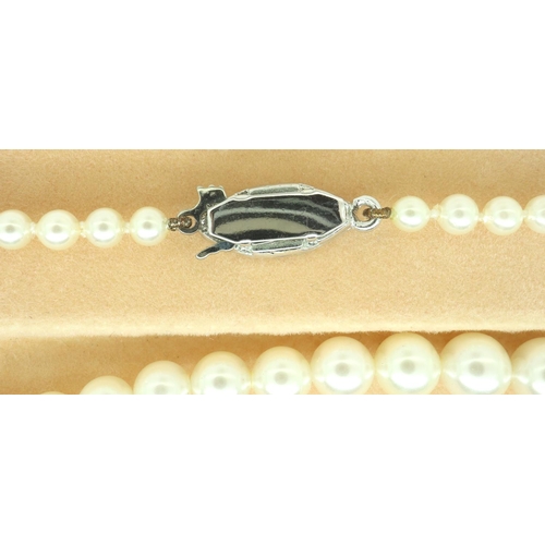 71 - Boxed string of Lotus pearls, L: 19 cm. P&P Group 1 (£14+VAT for the first lot and £1+VAT for subseq... 