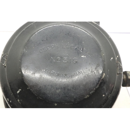 83 - Joseph Lucas Carbide car lamp, no 319, D: 12 cm, 260g. P&P Group 1 (£14+VAT for the first lot and £1... 