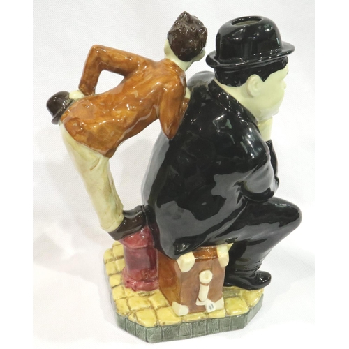 217 - Limited edition Laurel and Hardy Kings of Comedy jug by KF Guild, Number 195, H: 24 cm. No cracks, c... 