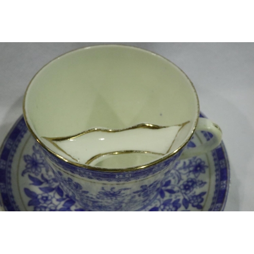 219 - Late nineteenth/early twentieth century gentlemans moustache cup and saucer. No cracks, chips or vis... 