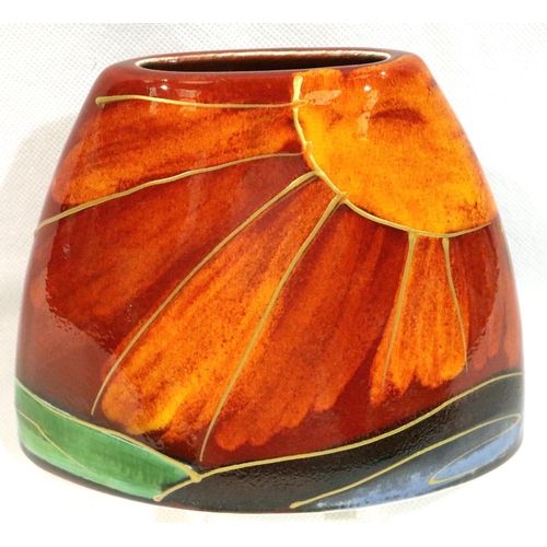 237 - Anita Harris vase in the Deco Tree pattern, signed in gold, H: 12 cm. No cracks, chips or visible re... 