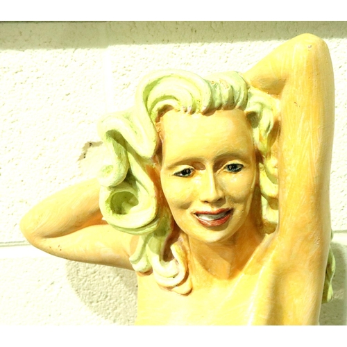 243 - Large cast figurine of Jayne Mansfield, H: 96 cm. No chips, cracks or visible restoration. Not avail... 