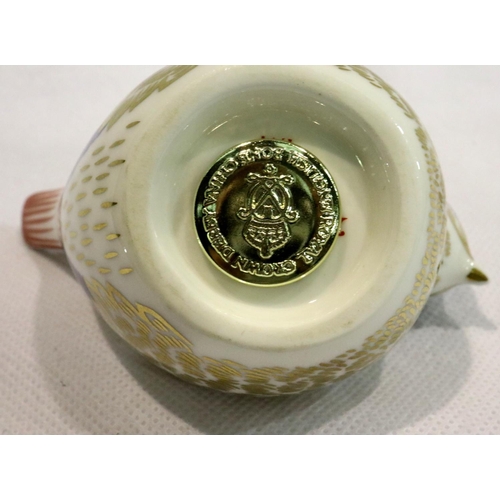 246 - Royal Crown Derby firecrest with gold stopper, H: 50 mm. No cracks, chips or visible restoration. P&... 