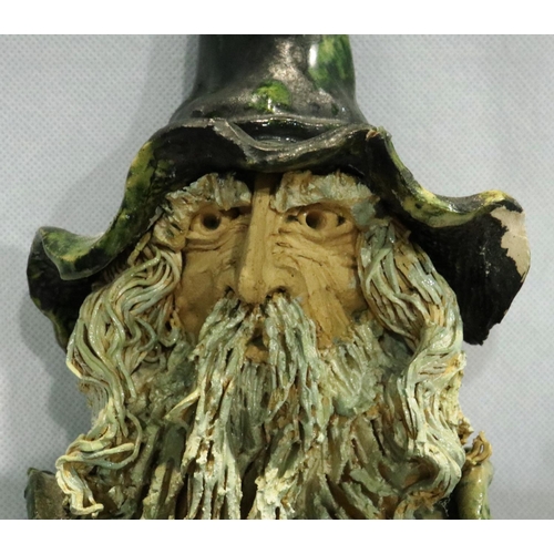 249 - Figurine of a Wizard by Joy Pamphilon possibly Merlin, some damage to hat, H: 45 cm. Not available f... 