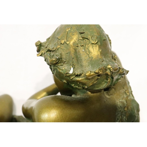 266 - Bronzed figure of a nude female by G Viseutin, lacking a toe, L: 23 cm. P&P Group 2 (£18+VAT for the... 