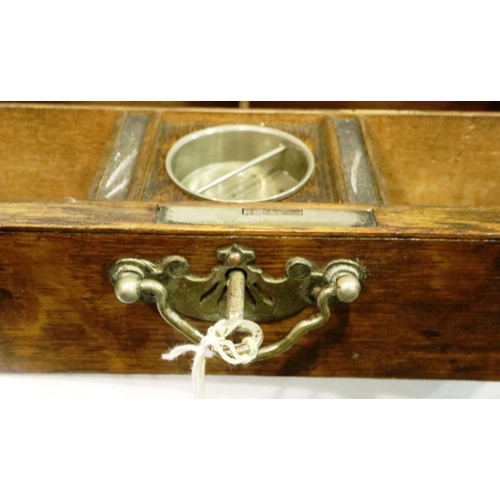 284 - Pipe smokers box with tambour front contents to include Meerschaum pipes, lacking pipe rack. P&P Gro... 