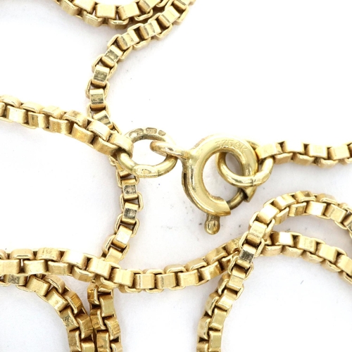 6A - 9ct gold box link chain, L: 50 cm, 6.3g. P&P Group 1 (£14+VAT for the first lot and £1+VAT for subse... 