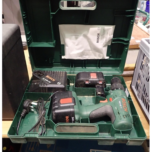 1759 - Bosch PSB 24 VE-2 drill with battery and charger. Not available for in-house P&P