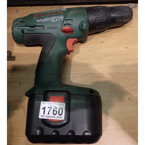 1760 - Bosch 24v drill and battery. Not available for in-house P&P