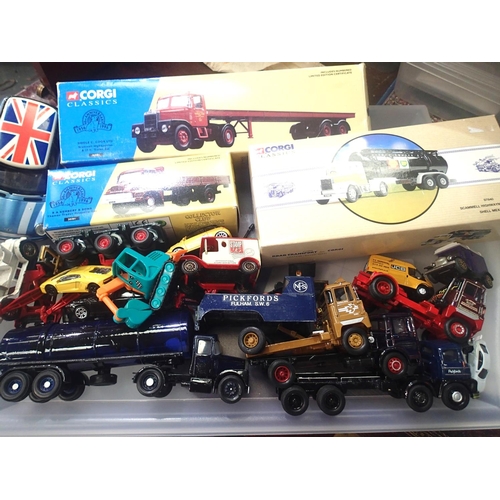 2176 - Three Corgi toys vehicles to include 97840 Scammell tanker Shell, 16401 Scammell Artic Siddle Cook a... 