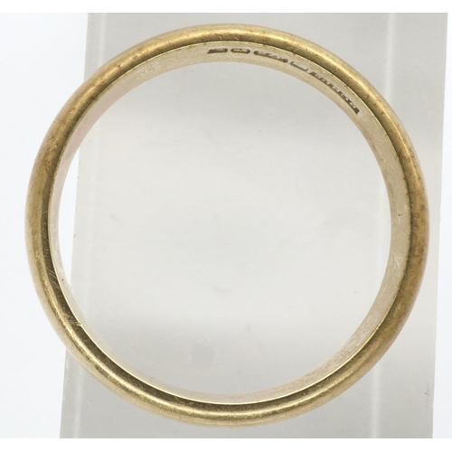 29 - 9ct gold wedding band, size O, 3.1g. P&P Group 1 (£14+VAT for the first lot and £1+VAT for subsequen... 