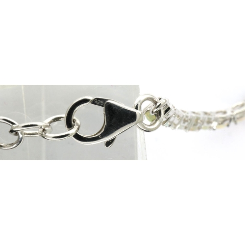 51 - 925 silver bracelet set with opals, L: 20 cm, 9.5g. P&P Group 1 (£14+VAT for the first lot and £1+VA... 