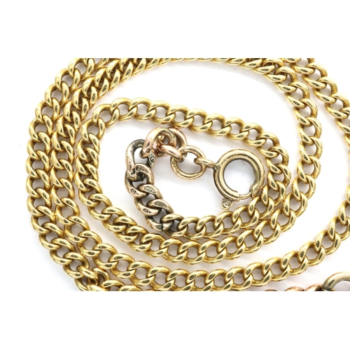 56 - 9ct gold link chain, L: 41 cm, 17.8g. P&P Group 1 (£14+VAT for the first lot and £1+VAT for subseque... 