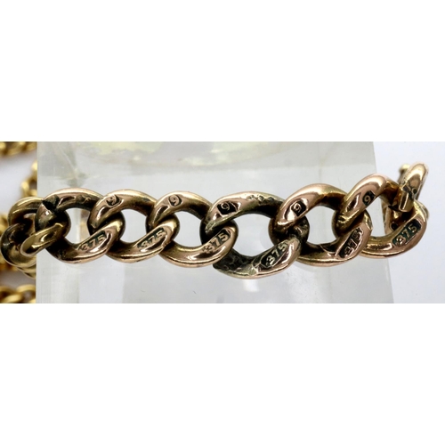 56 - 9ct gold link chain, L: 41 cm, 17.8g. P&P Group 1 (£14+VAT for the first lot and £1+VAT for subseque... 