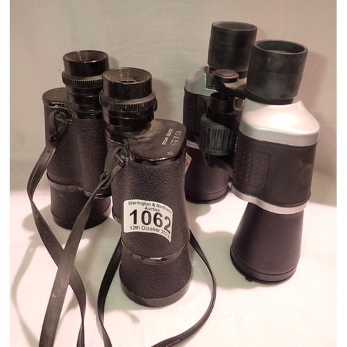 1062 - Boots 10 x 50 coated optic binoculars and another pair. P&P Group 2 (£18+VAT for the first lot and £... 