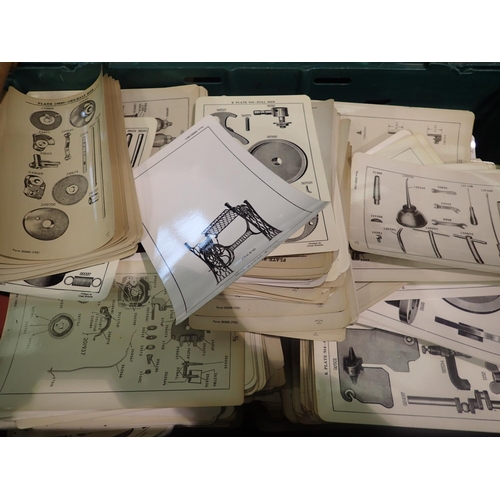 1746 - Approximately 3000 Singer sewing machine part catalogue cards. ( Behind counter ) Not available for ... 