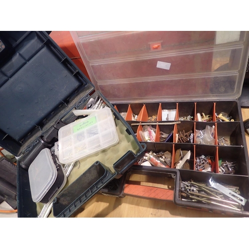 1749 - Two organiser sets with an assortment of screws and bits. Not available for in-house P&P