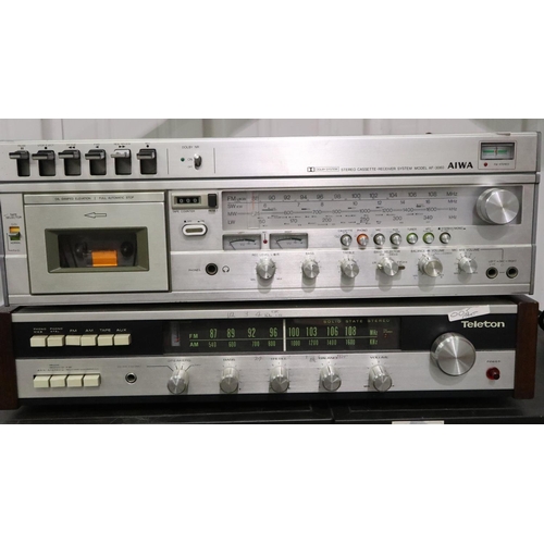 426 - Teleton TFS-50 receiver with an Aiwa AF-3060 cassette receiver. All electrical items in this lot hav... 