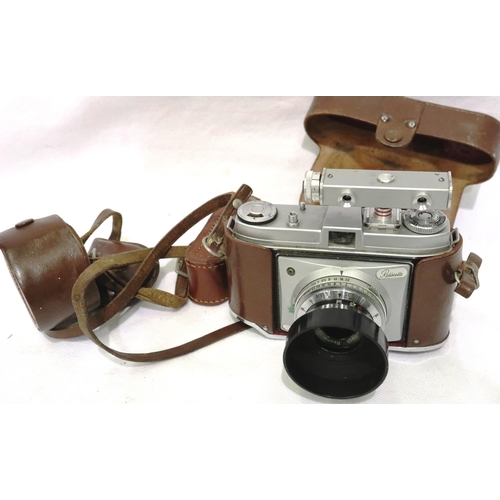 434 - Kodak Retinette camera with compur-rapid lens, cased with accessories. P&P Group 1 (£14+VAT for the ... 