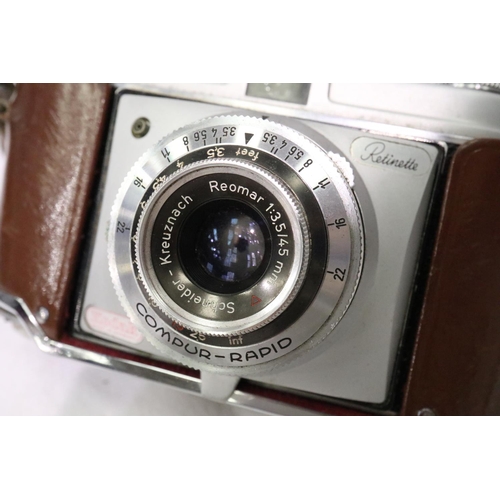 434 - Kodak Retinette camera with compur-rapid lens, cased with accessories. P&P Group 1 (£14+VAT for the ... 