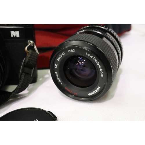 436 - Miranda MS2 super camera with a Miranda 24mm 1:2.8 lens and a Miranda 35 to 70mm 1:35 to 4:8 zoom le... 