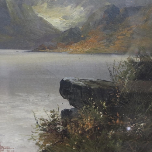 3004 - Abraham Boel (1867-1932): a pair of oils on canvas, A Golden Eve & Passing of the Mist - Loch Arkrai... 